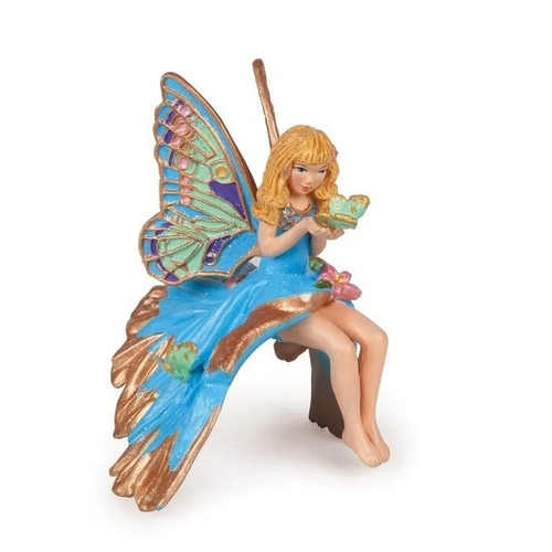 Blue elf child figurine - elf,
