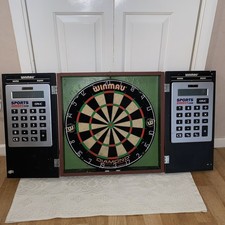 Winmau Dart Board  & Cabinet - Black with calculators.  PLEASE READ DETAILS 
