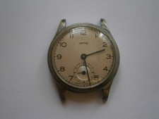 Vintage gents wristwatch early SMITHS DE LUXE mechanical watch spares or repair