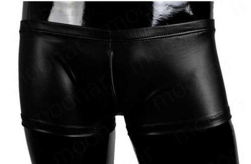 Black faux leather men - black,