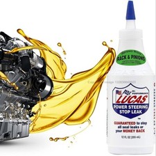 Lucas Oil Power Steering Stop Leak Fix Box Fluid Seal 355ml Car Treatment