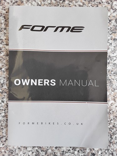 Forme bike owners manual - bike,