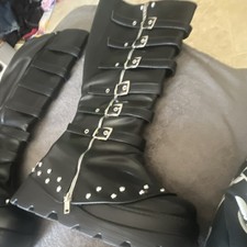 Demonia Black Knee High