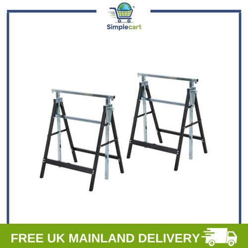 Set steel saw horses - of,