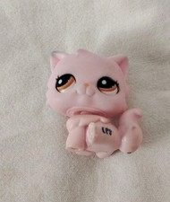 LPS Littlest Pet Shop Pink Persian Cat 1428 With Brown Eyes (T2126)