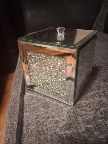 Mirrored trinket diamanté - mirrored,