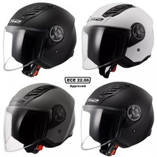 LS2 OF616 Airflow II Plain Motorcycle Motorbike Open Face Crash Helmet Scooter