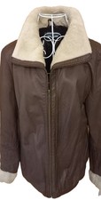 Wallis Genuine Leather jacket with faux fur (pit to pit is approx 21.5inch)