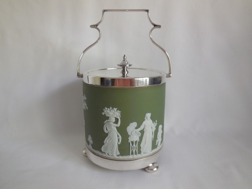 Antique wedgwood c1891 green - antique,