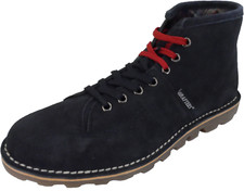 Mens Classic Retro Real Suede Navy Leather Monkey Boots …