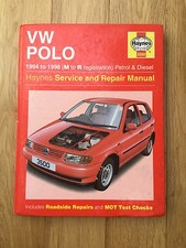 Haynes Manual 1994-1998 Volkswagen POLO petrol & diesel 1litre - 1.9litre