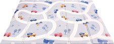 KandyToys 1.98m x 1.48m On The Road Folding Nursery Baby Play Mat - Grade B