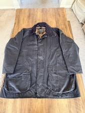 Barbour Border Wax Jacket Navy