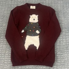 Men’s next Polar Bear Fluffy Christmas Jumper / Size Small / No Lights Working 