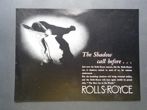 Vintage advert rolls royce - rolls-royce,