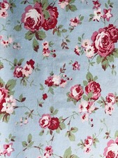 Cath Kidston Rosali Remnant In Blue/pink - 56cms X 61cms