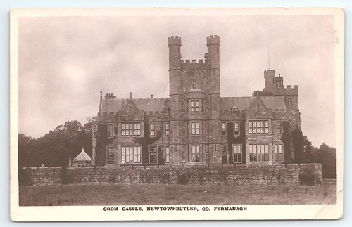 Postcard rppc crom castle - rppc,