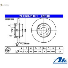 2x BRAKE DISCS 24.0128-0140.1