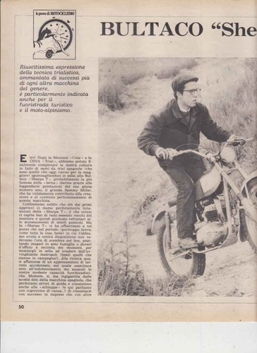 Advertising test moto bultaco - advertising, -test