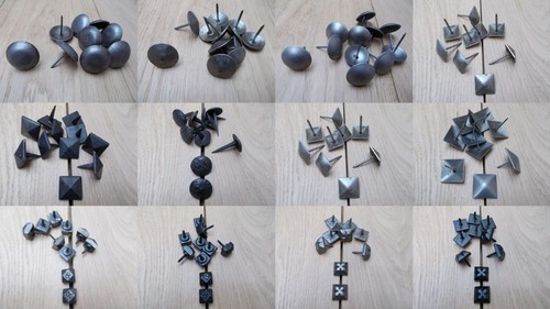 Door studs nails steel - door, antique