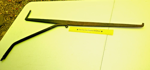 Wrought iron fireplace crane