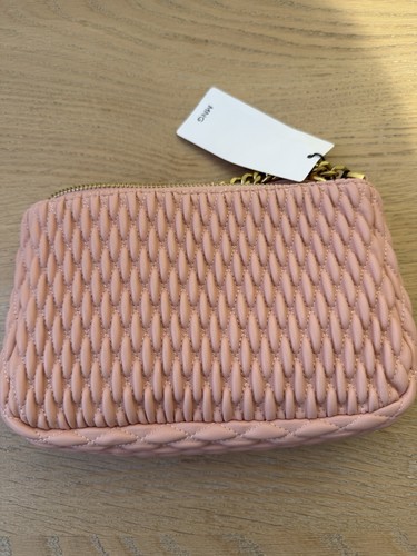 Mango pink handbag with chain - pink,