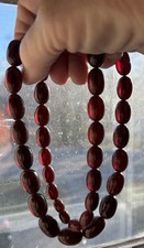 Vtg Cherry Amber Unfaceted