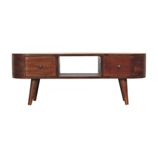 Curved TV Stand Scandi Style