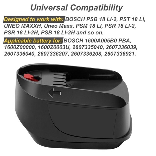 5ah 18v battery for - for, bosch