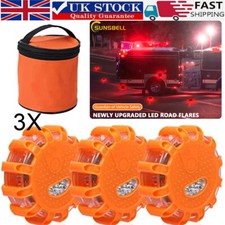 3x LED Road Flares Car