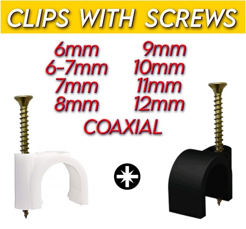 Cable clips with screws - cable,