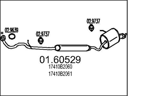 Mts 60529 muffler exhaust - 01.60529,