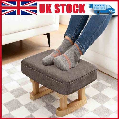 Small wood footstool - wood,