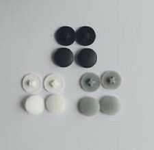 Pozi Star Head Screw Caps Covers Press on - Push Fit - White, Black & Grey