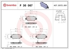 REAR AXLE BRAKE PAD SET, DISC