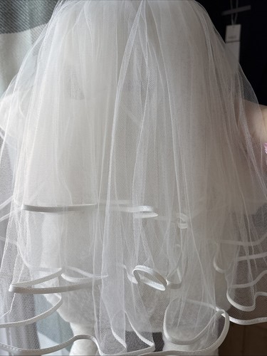 Two tier short wedding - short, veil
