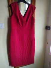Alexon Red Bandage Style Sleeveless Party Dress Size 16 Brand New