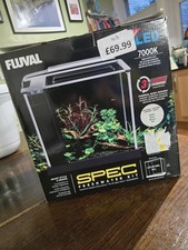 Fluval Spec 10 L - White Desktop Glass Aquarium LED High Output Light