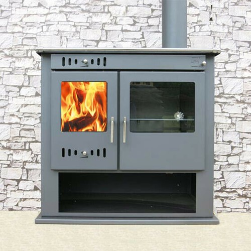 Wood burning range cooker - burning,
