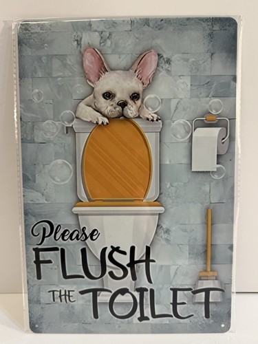 French bulldog funny bathroom - french,