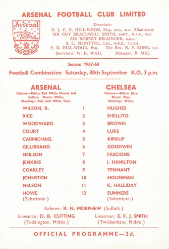 Arsenal reserves chelsea - arsenal, v