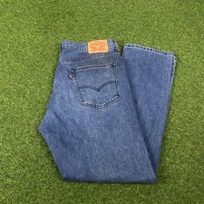 LEVI'S 541 Mens Jeans Blue Regular Straight Denim Medium W36 L32 Classic Zip