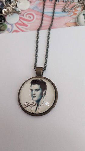 Elvis presley necklace bronze - necklace,