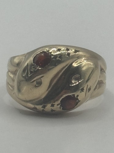 9ct gold snake ring set - 9ct,