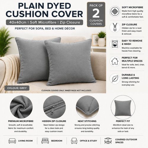 Pack plain dyed cushion - 2,