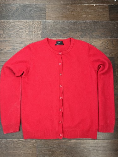 Red cashmere button - red,