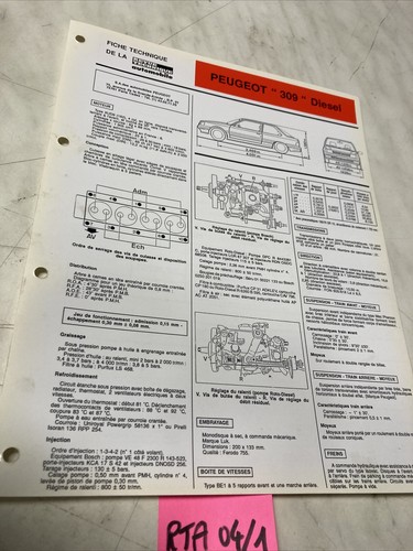 Automobile technical sheet - technical,