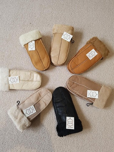Ladies sheepskin mittens split - ladies,
