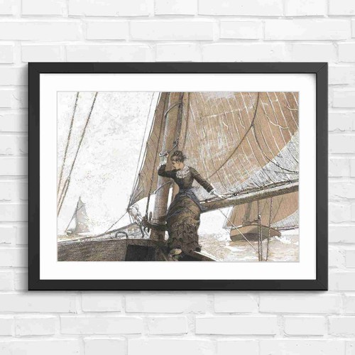 Victorian woman sailing - victorian,