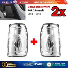2X Wing Mirror Indicator Repeater Lens Light Left&Right Side For FORD Transit